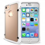 Wholesale iPhone 7 Plus Clear Defense Hybrid Case (White)